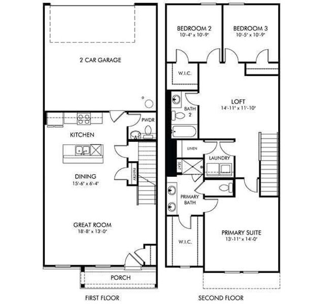 2D floor plan layout of this home in , Mooresville, NC (Image 3).