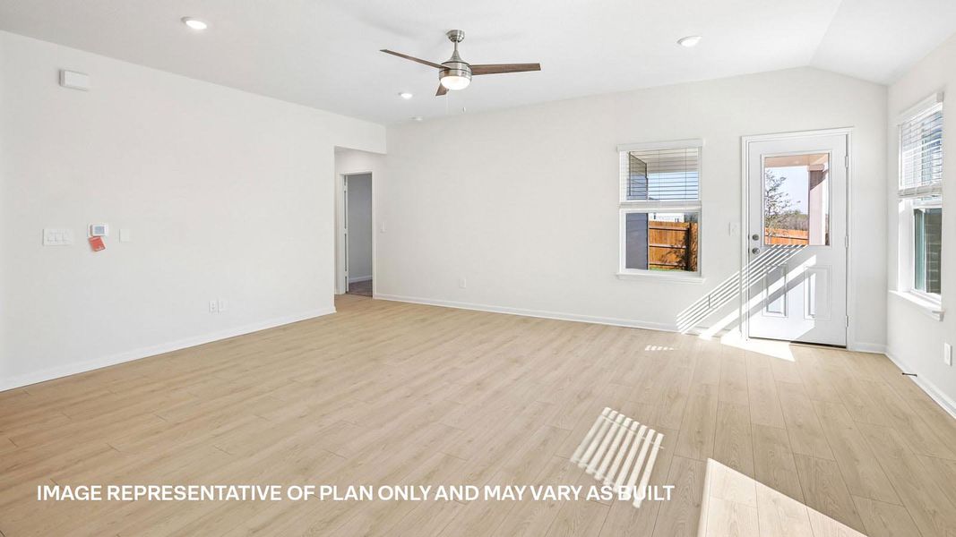 Representative unfurnished interior of a home built from the The Lakeway by D.R. Horton in Revelry, Del Valle (Image 20).