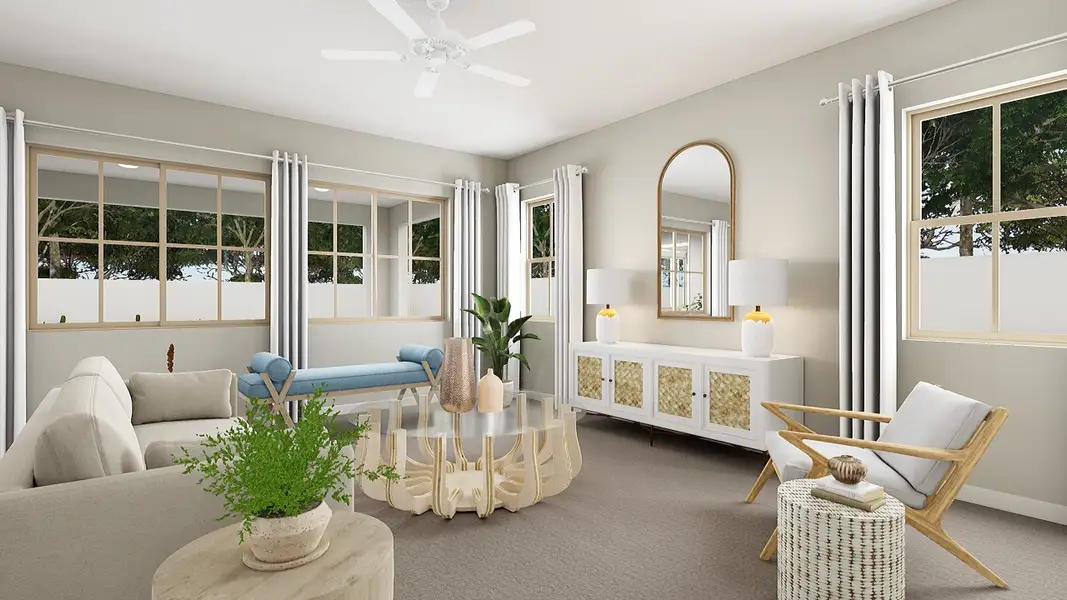 Representative furnished interior of a home built from the Tipton Plan 3507 by Tri Pointe Homes in Waterston Central, Gilbert (Image 19).