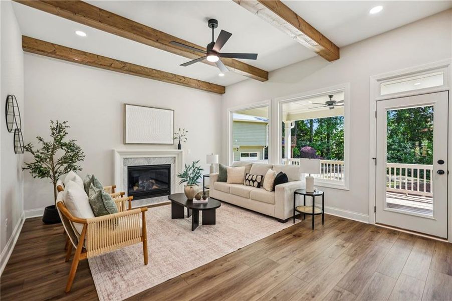 Furnished interior view inside a new home in , Smyrna (Image 9). Furnished interior view inside a new home in , Smyrna (Image 9).