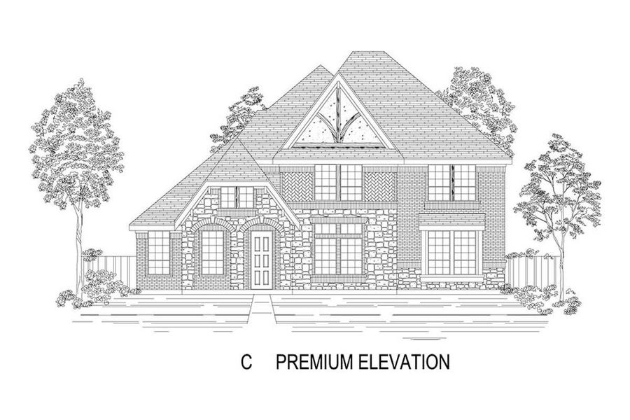 Representative rendering of the exterior for the Canterbury 2R (w/Game) by First Texas Homes (Image 7).
