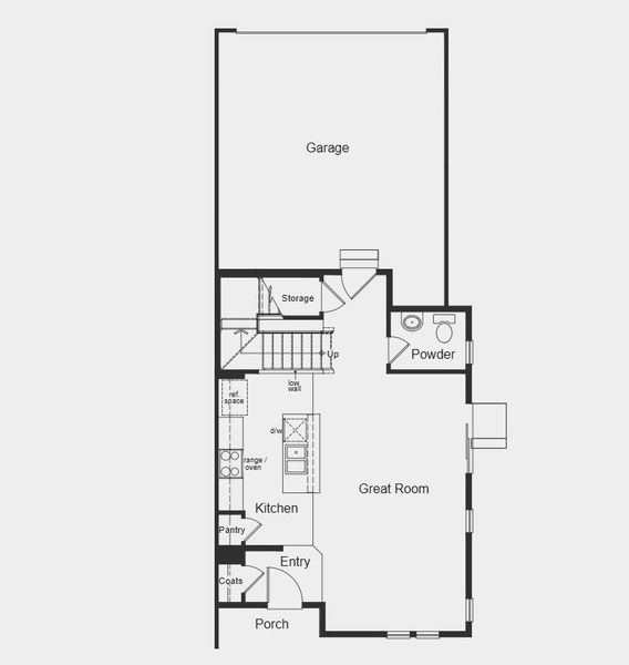 2D floor plan layout for the Plan 1469 by KB Home in Windler Villas, Aurora, CO (Image 4).