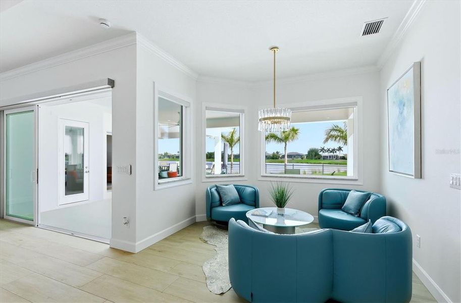 Furnished interior view inside a new home in , Placida (Image 40).