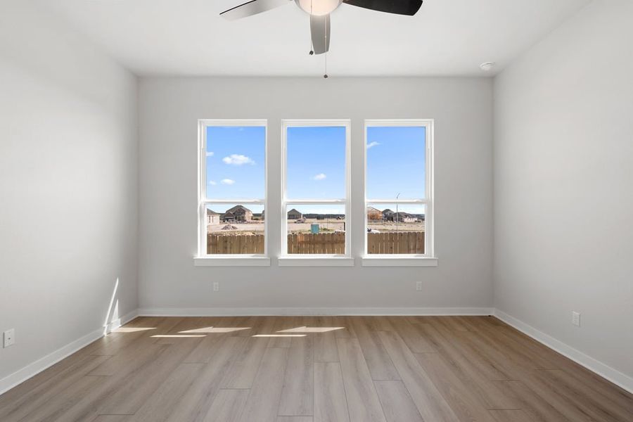 Spacious, unfurnished interior of a new home in Arbor Collection at Lariat, Liberty Hill (Image 31). Spacious, unfurnished interior of a new home in Arbor Collection at Lariat, Liberty Hill (Image 31).