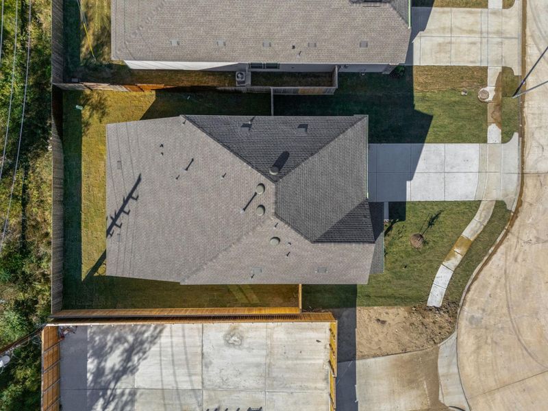 This aerial view of your home shows the amazing view of your lot. This aerial view of your home shows the amazing view of your lot.