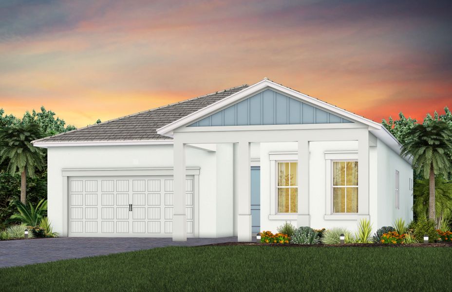 Representative exterior photo of a completed home built from the Prestige by Pulte Homes in SeaFlower, Bradenton, FL (Image 2). Representative exterior photo of a completed home built from the Prestige by Pulte Homes in SeaFlower, Bradenton, FL (Image 2).