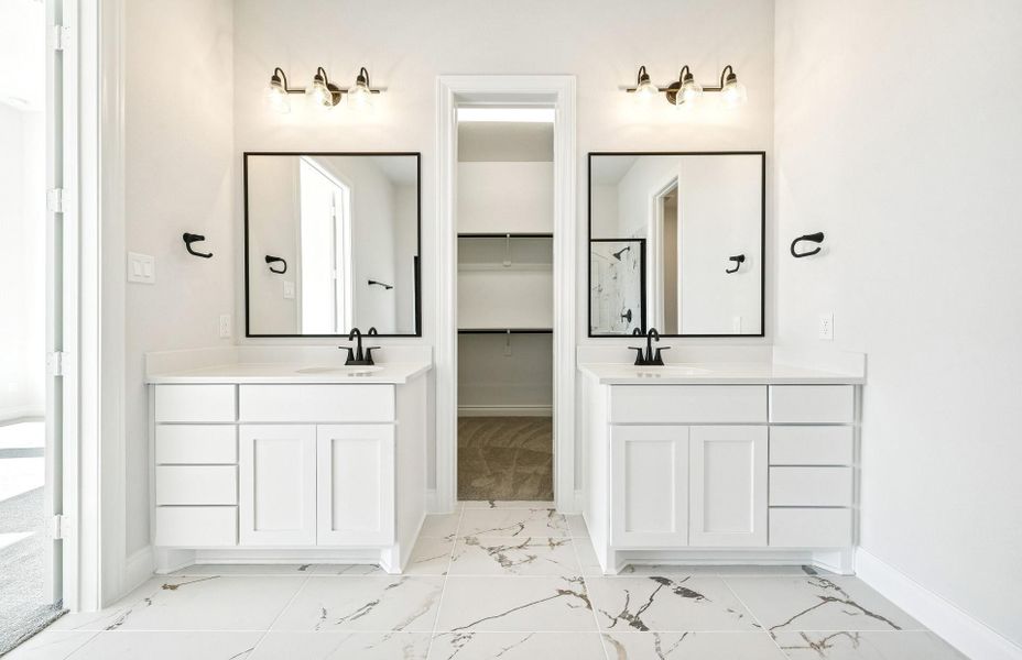 Furnished interior view inside a new home in Bridgeland 60′, Cypress (Image 18).