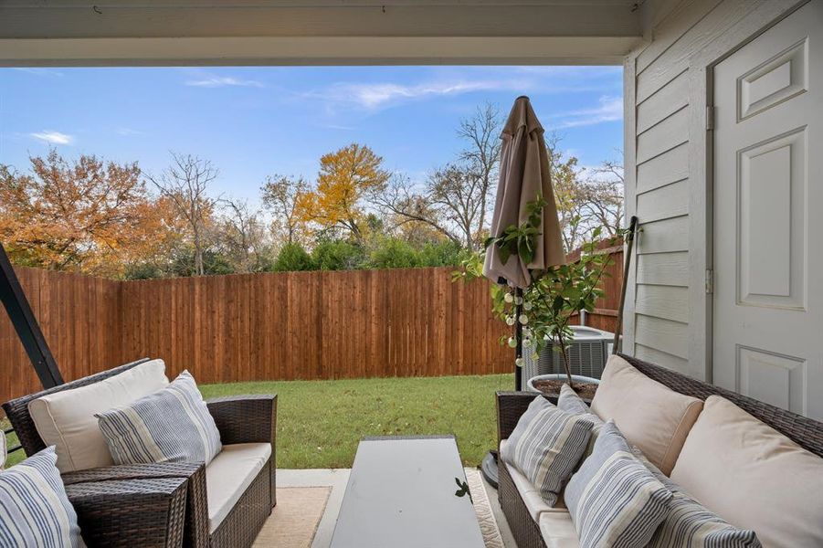 Exterior details and patio area of a home in Baker Landing, Richland Hills (Image 3).