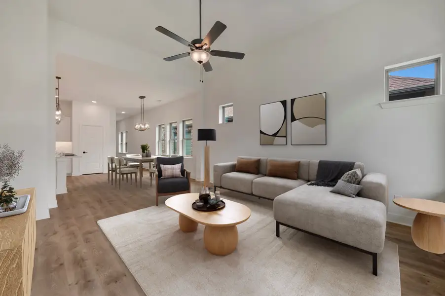 Furnished interior view inside a new home in Creekshaw – Gardens, Royse City (Image 6). Furnished interior view inside a new home in Creekshaw – Gardens, Royse City (Image 6).