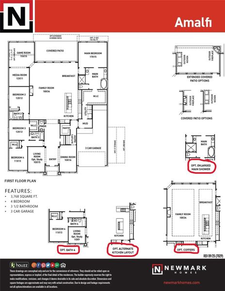 Here you can see the chosen options circled in red.