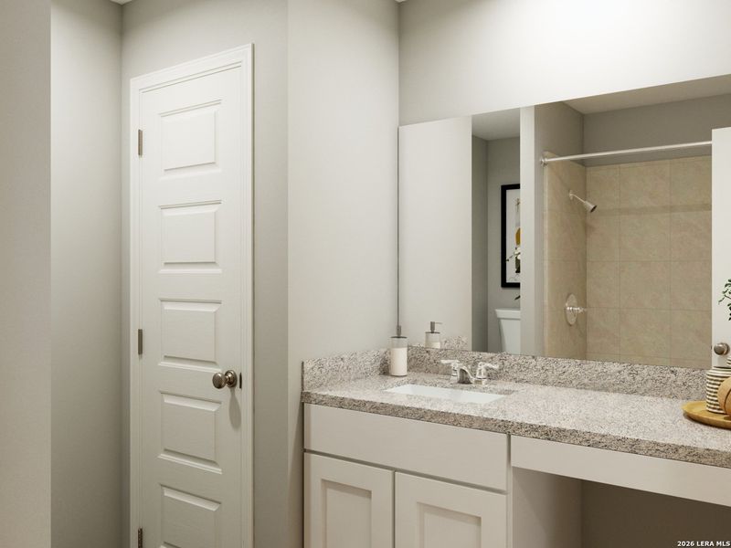 Furnished interior view inside a new home in Cinco Lakes, San Antonio (Image 11). Furnished interior view inside a new home in Cinco Lakes, San Antonio (Image 11).