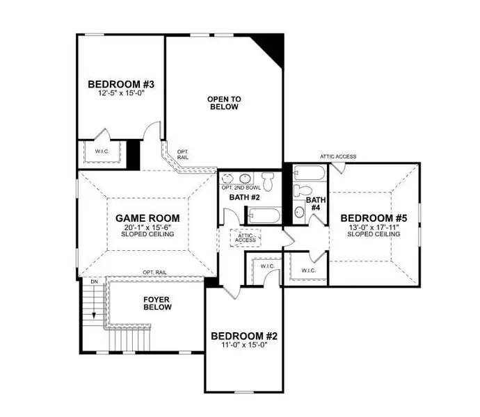 2D floor plan layout of this home in Sorella, Tomball, TX (Image 3).