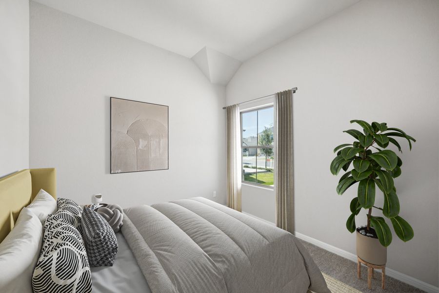 Bedroom in the Pine home plan by Trophy Signature Homes - REPRESENTATIVE PHOTO