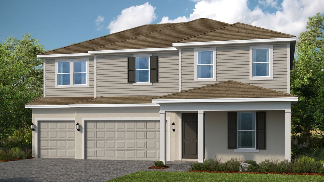 Representative exterior photo of a completed home built from the Carmel by Taylor Morrison in Victoria Lakes, Odessa, FL (Image 4).