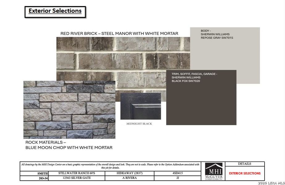 Sample of building materials used in homes in Stillwater Ranch, San Antonio (Image 4).