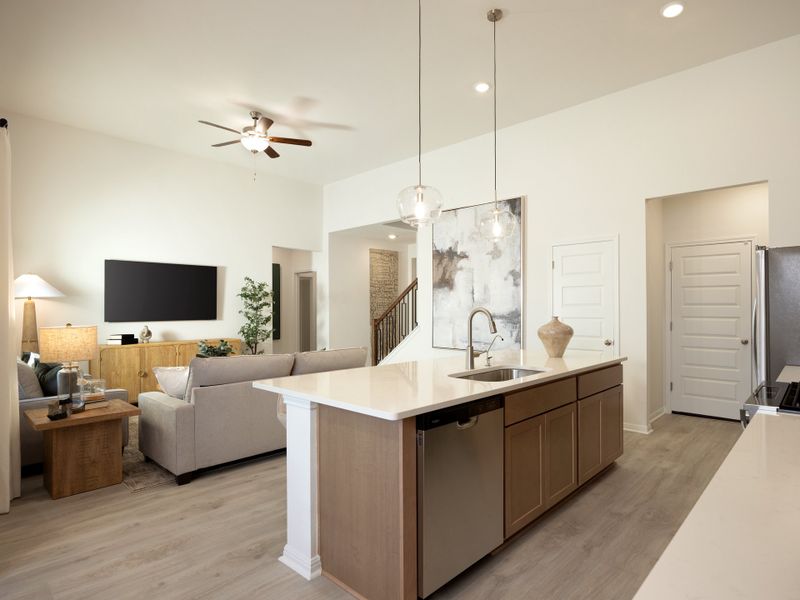 Furnished interior view inside a new home in Colony at Cole Springs - Boulevard Collection, Buda (Image 5). Furnished interior view inside a new home in Colony at Cole Springs - Boulevard Collection, Buda (Image 5).