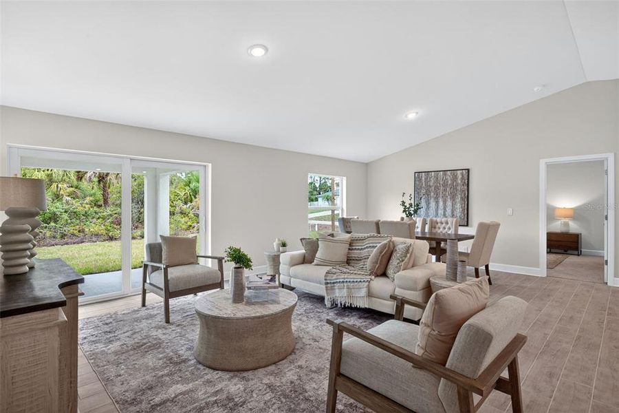 Furnished interior view inside a new home in , Port Charlotte (Image 14). Furnished interior view inside a new home in , Port Charlotte (Image 14).