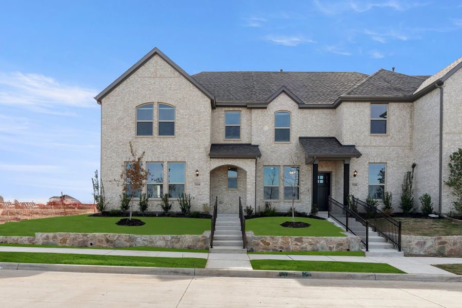 Representative exterior photo of a completed home built from the Caddo by Impression Homes in Timber Ridge, Corinth, TX (Image 1). Representative exterior photo of a completed home built from the Caddo by Impression Homes in Timber Ridge, Corinth, TX (Image 1).