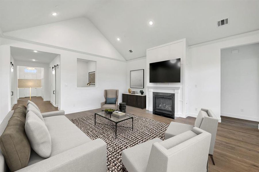 Furnished interior view inside a new home in Kreymer at the Park, Wylie (Image 25).