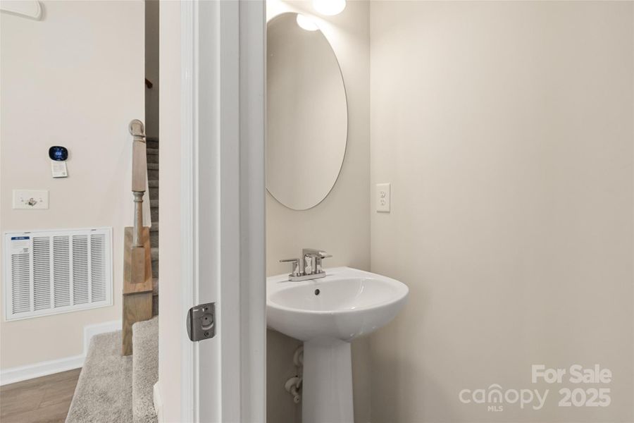 Upper level half bath