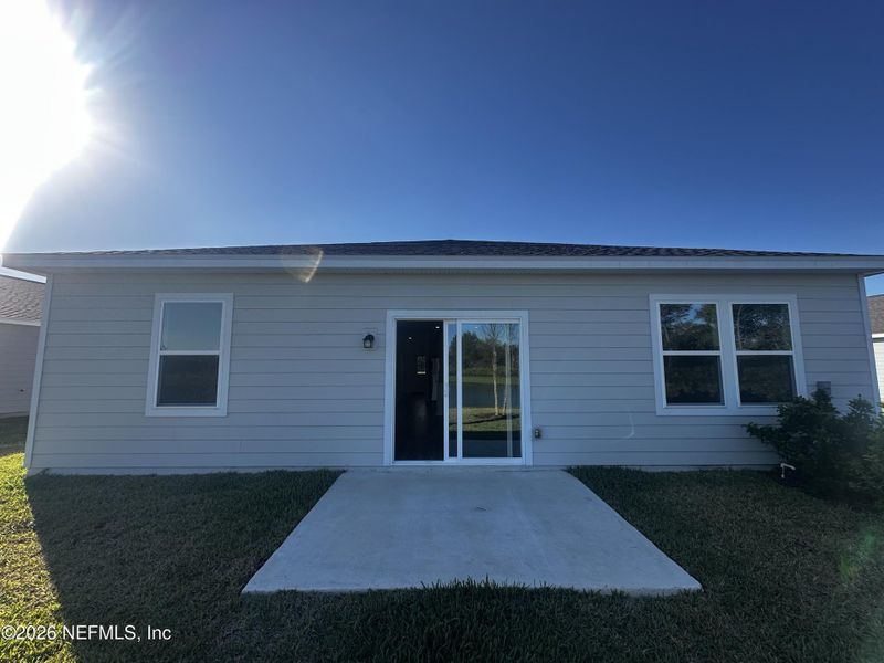 Exterior details and patio area of a home in , Palm Coast (Image 2). Exterior details and patio area of a home in , Palm Coast (Image 2).