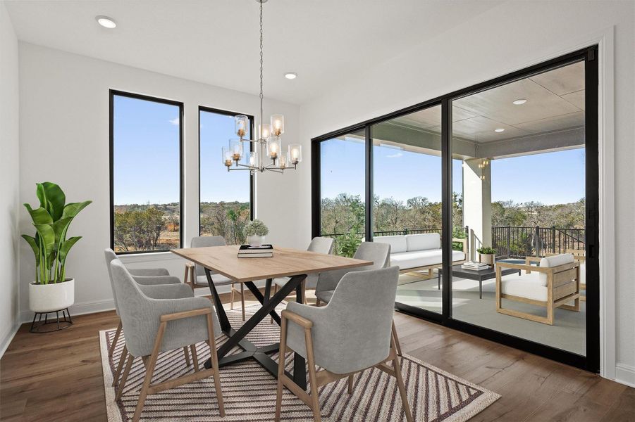 Virtually staged photo