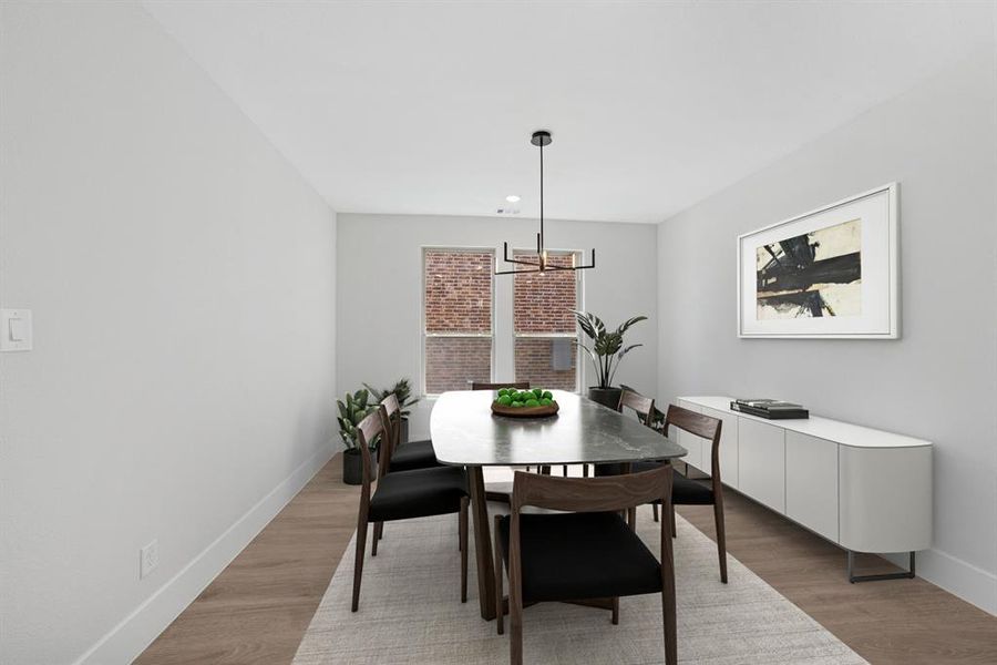 Furnished interior view inside a new home in Sterling Greene, Arlington (Image 16). Furnished interior view inside a new home in Sterling Greene, Arlington (Image 16).