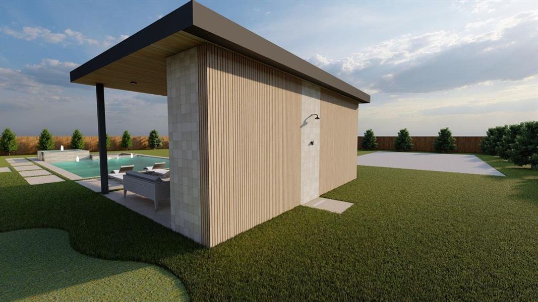 Exterior details and patio area of a home in , Frisco (Image 25).