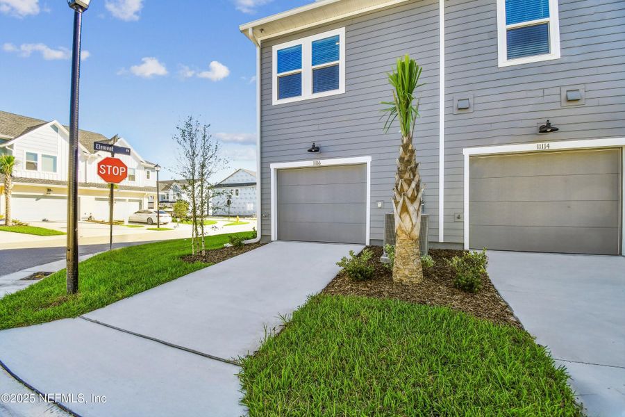 Exterior details and patio area of a home in Kettering at eTown - Garden Collection, Jacksonville (Image 14). Exterior details and patio area of a home in Kettering at eTown - Garden Collection, Jacksonville (Image 14).