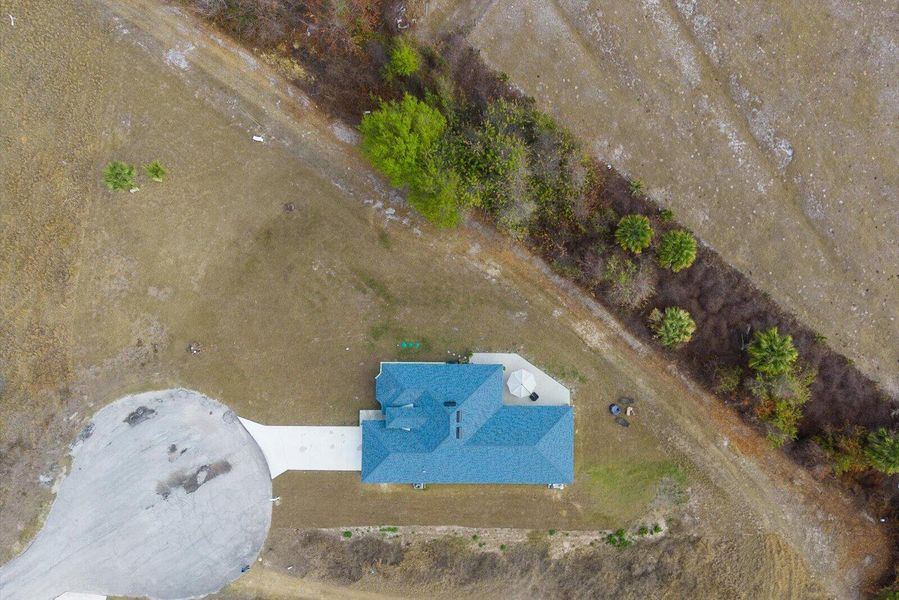 Aerial Top View of Cleared Half-Acre Lot: Ideal for Guest House or Workshop