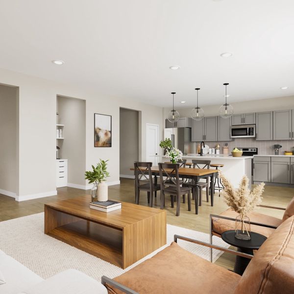 Representative furnished interior of a home built from the Vista by Taylor Morrison in Sugar Creek Alpine Collection, Loveland (Image 9).