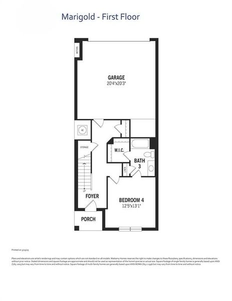 2D floor plan layout of this home in City Point, North Richland Hills, TX (Image 3).