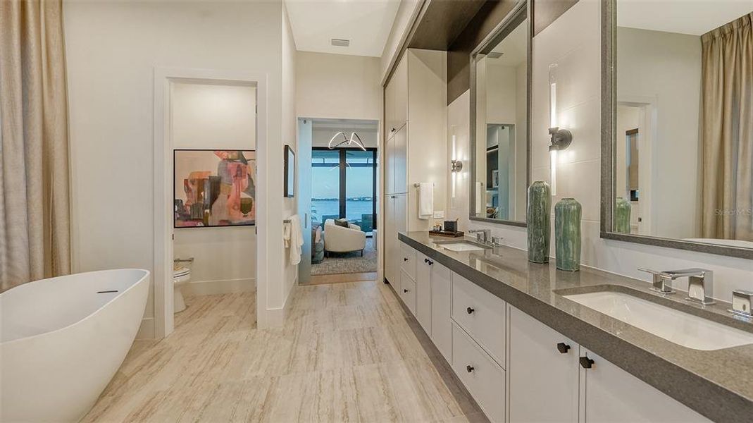 Furnished interior view inside a new home in Wild Blue at Waterside, Sarasota (Image 68).