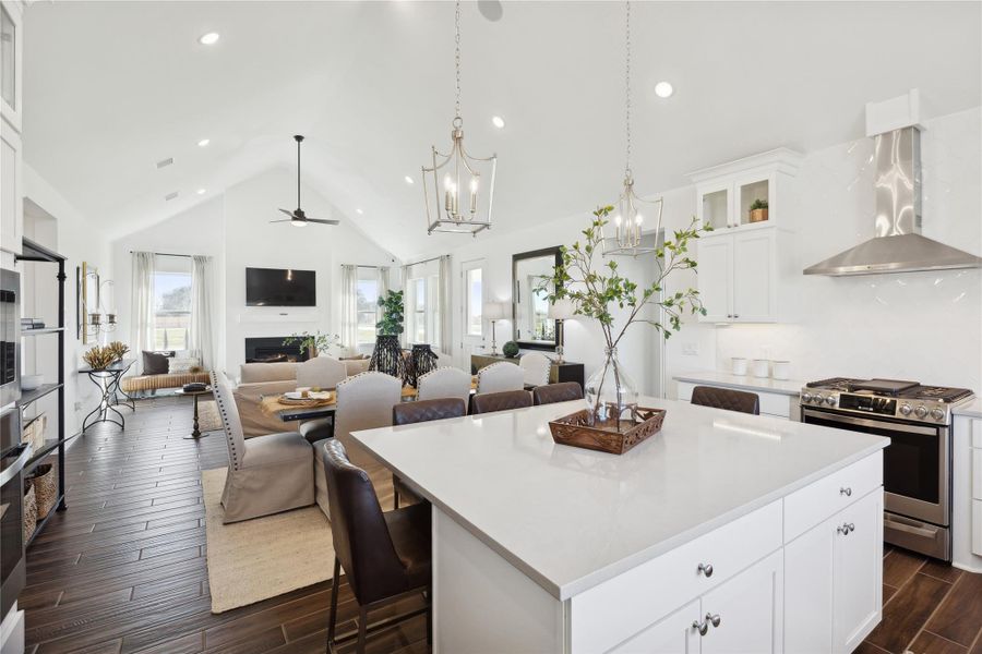 Large island in kitchen (*Photo not of actual home and used for illustration purposes only.)