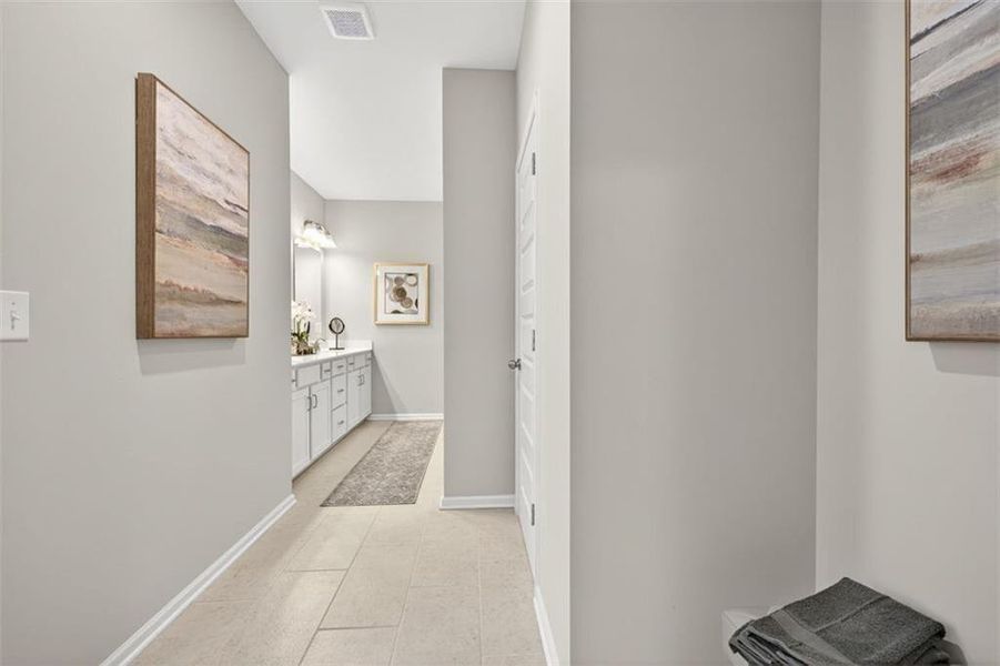Furnished interior view inside a new home in Townes At The Stiles, Cartersville (Image 9).
