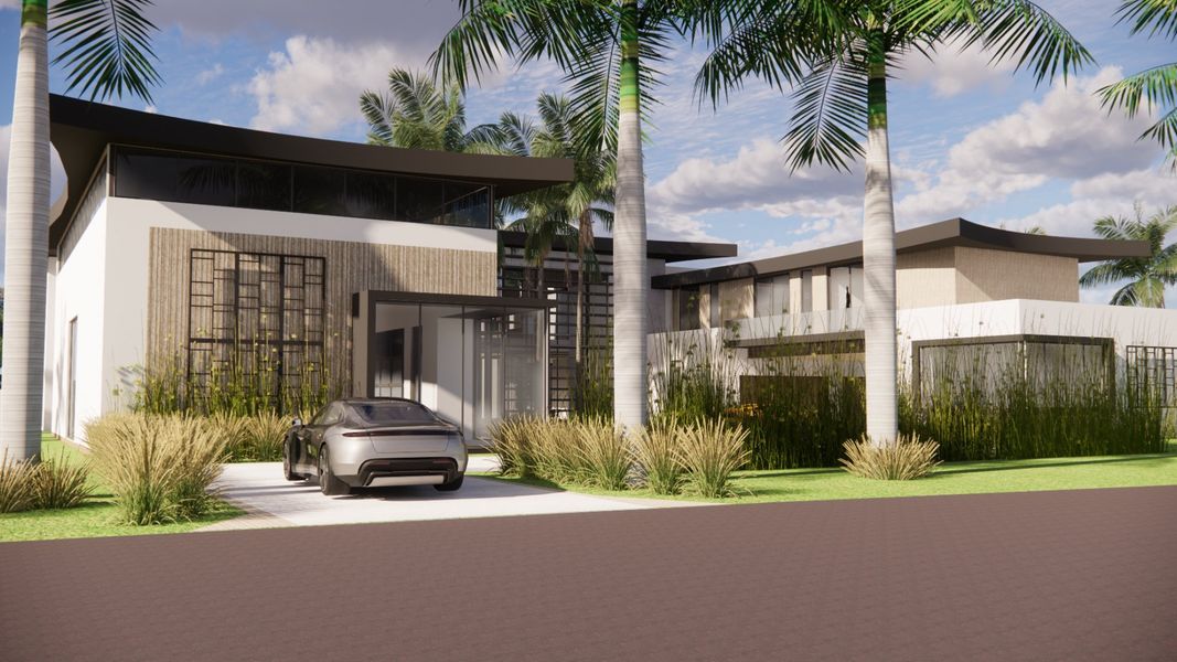 Representative exterior photo of a completed home built from the Carnoustie by Centaur Holdings in Panther National, Palm Beach Gardens, FL (Image 12). Representative exterior photo of a completed home built from the Carnoustie by Centaur Holdings in Panther National, Palm Beach Gardens, FL (Image 12).