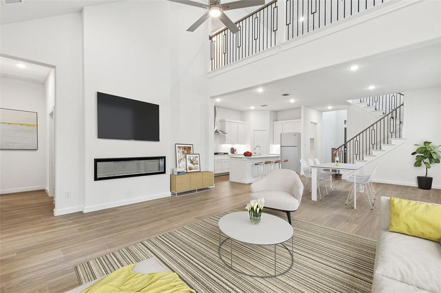 Furnished interior view inside a new home in Painted Tree, McKinney (Image 7). Furnished interior view inside a new home in Painted Tree, McKinney (Image 7).