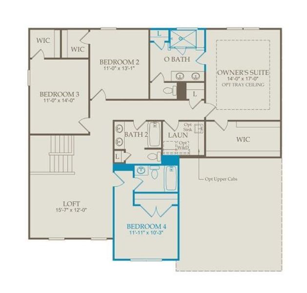 2D floor plan layout of this home in Arden, Cumming, GA (Image 3).