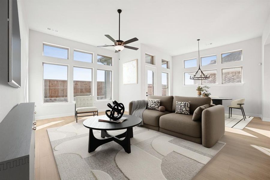 Furnished interior view inside a new home in Creekshaw – Classic, Royse City (Image 14).