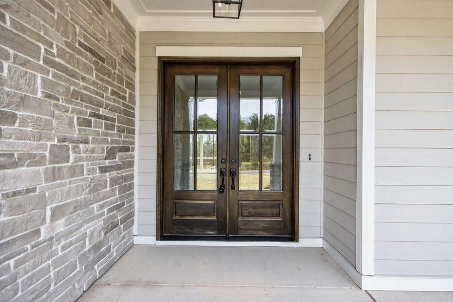 Representative exterior details of a home built from the Brassfield by Homes by Dickerson in Cattail, Clayton (Image 4).