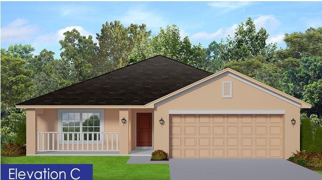 Front exterior of a new home in Watercress Cove, North Port, FL, highlighting curb appeal (Image 2).