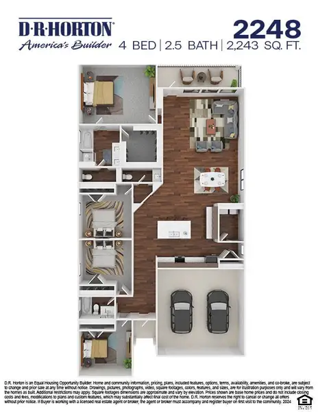 2D floor plan layout of this home in Hills of Westlake, Conroe, TX (Image 3).