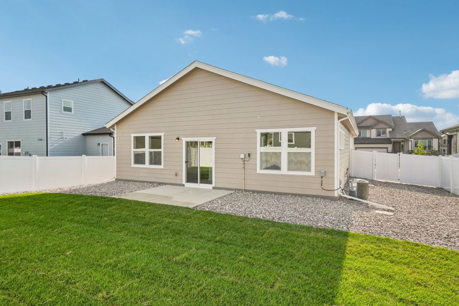Exterior details and patio area of a home in Union Colony West, Greeley (Image 25).