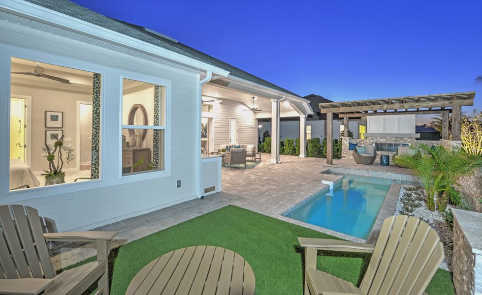 Exterior details and patio area of a home in Amelia National, Fernandina Beach (Image 2).