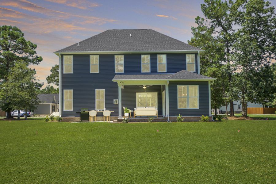 Representative exterior details of a home built from the Beaufort by Stevens Fine Homes in Parkwood Estates, Leland (Image 3).