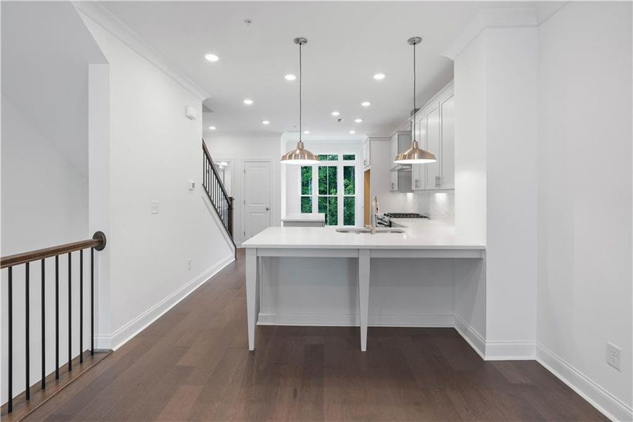 Furnished interior view inside a new home in Ecco Park, Alpharetta (Image 4). Furnished interior view inside a new home in Ecco Park, Alpharetta (Image 4).