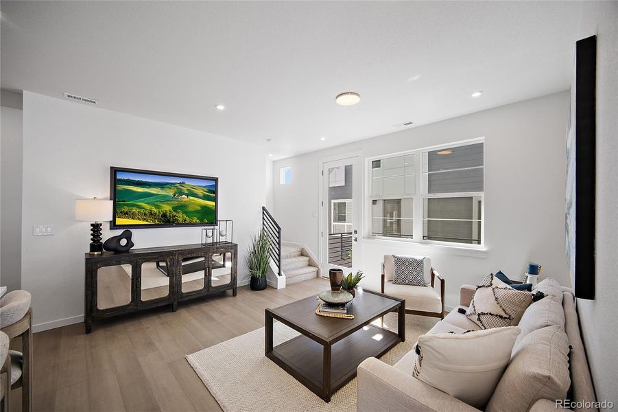 Furnished interior view inside a new home in The Commons at Victory Ridge, Colorado Springs (Image 14).