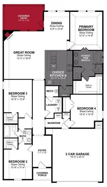 Beazer Homes Villages of Hurricane Creek Teton Floorplan.