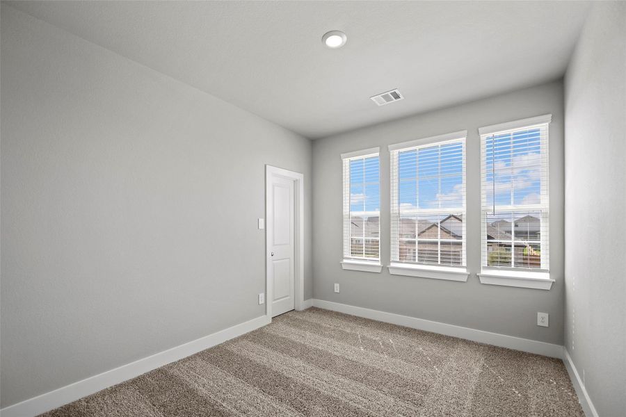 Just a step up into an additional storage area or flex room.
