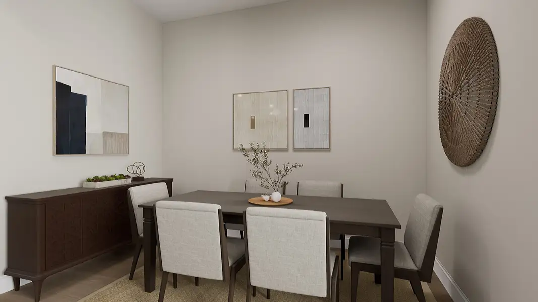 Representative furnished interior of a home built from the Ellington by Grenadier Homes in The Townhomes at Swan Lake Estates, Dallas (Image 6).